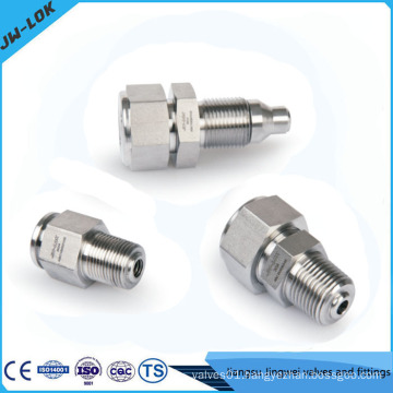 All-metal construction spring loaded grease fitting